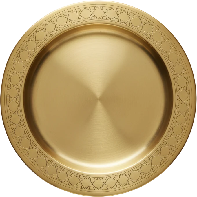 صحن نحاس بنقشة عربية